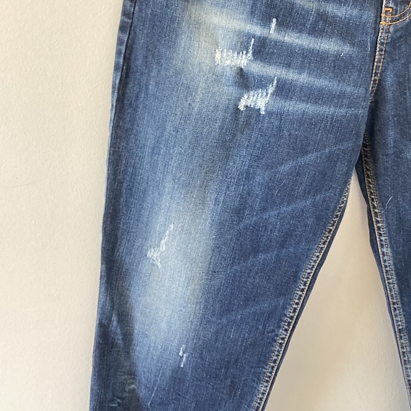 Preloved Made in Italy Men's Blue Denim Distressed Jeans - Size 42, Authentic - Picture 7 of 17